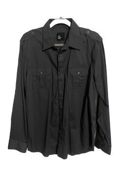 RED LEVEL NINE Men's Long Sleeve Button Down Shirt Grey XL